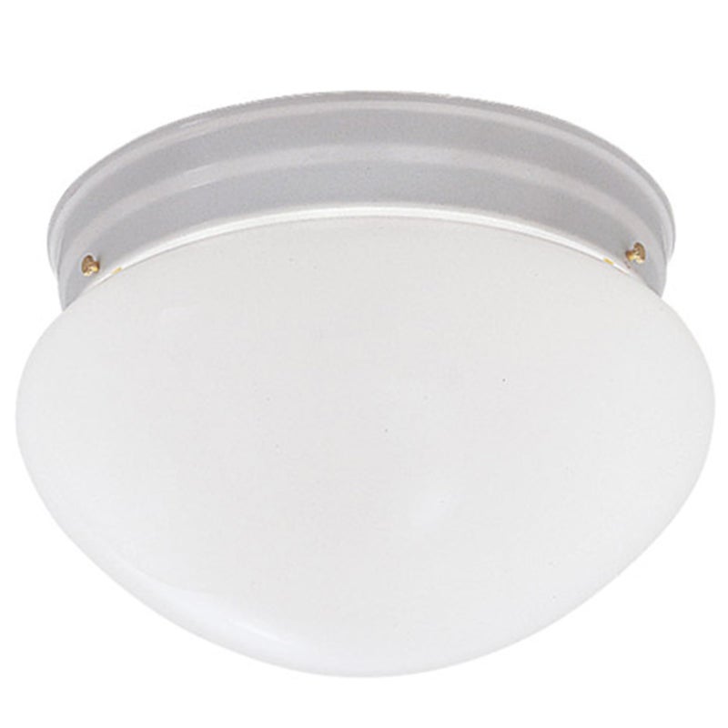 DESIGNERS FOUNTAIN 2-Lights Flush Mount Ceiling Light, 9 Inch Lighting Fixture for Kitchen, Bedroom, Bathroom, and Hallway, Frosted White Glass, White, 4732-WH - Image 1